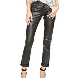 Rag and Bone Black Leather Pants